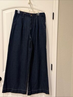 a.n.a Women's High-Rise Wide Leg Jeans in Dark Indigo
